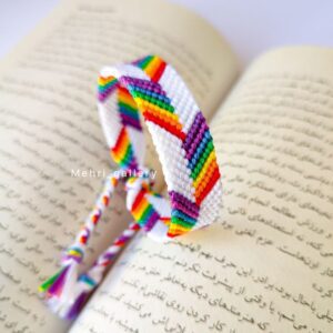 دستبند بافت رنگین کمانی